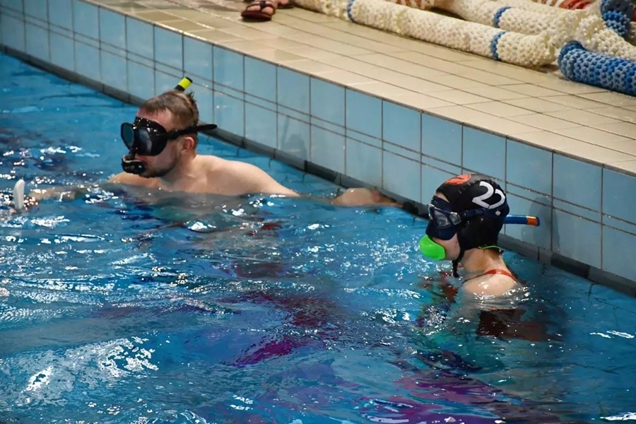 Hokej pod wodą Walenie Siemianowice Śląskie Finał WOŚP w Rudzie Śląskiej 26 I 2025
